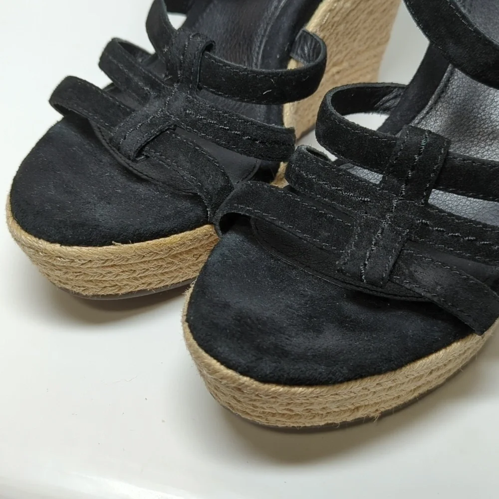 UGG Callia Platform jute/espadrille wedge sandal women's size 9